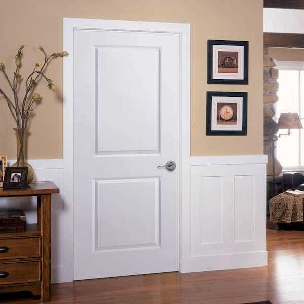 Masonite 32 in. x 80 in. Primed 2-Panel Square Hollow Core Composite Interior Door Slab - Image 4