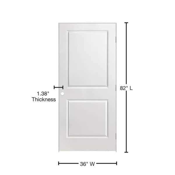 Masonite 32 in. x 80 in. Primed 2-Panel Square Hollow Core Composite Interior Door Slab - Image 3