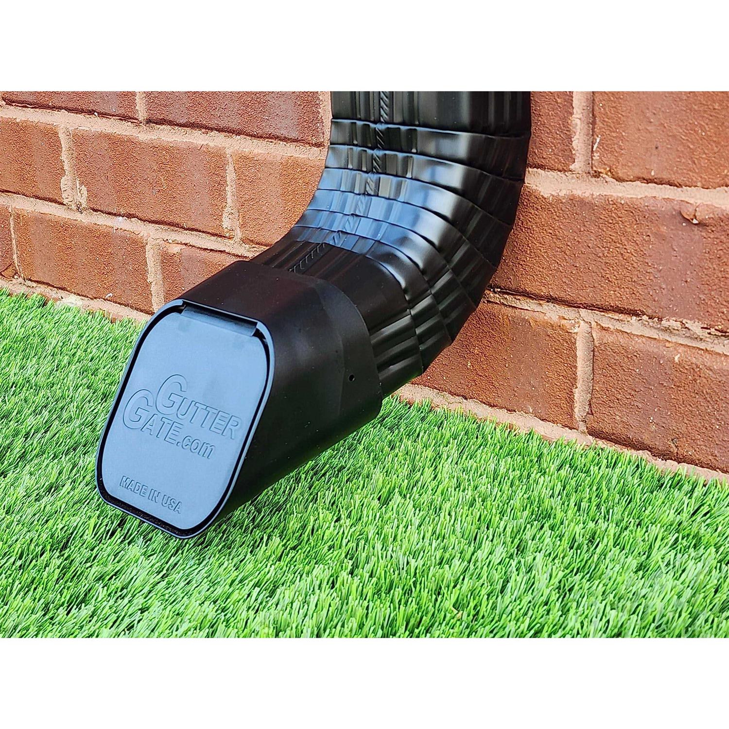 GutterGate 3 in. H X 3 in. W X 4 in. L Black Plastic Rectangular Downspout Adapter - Image 4