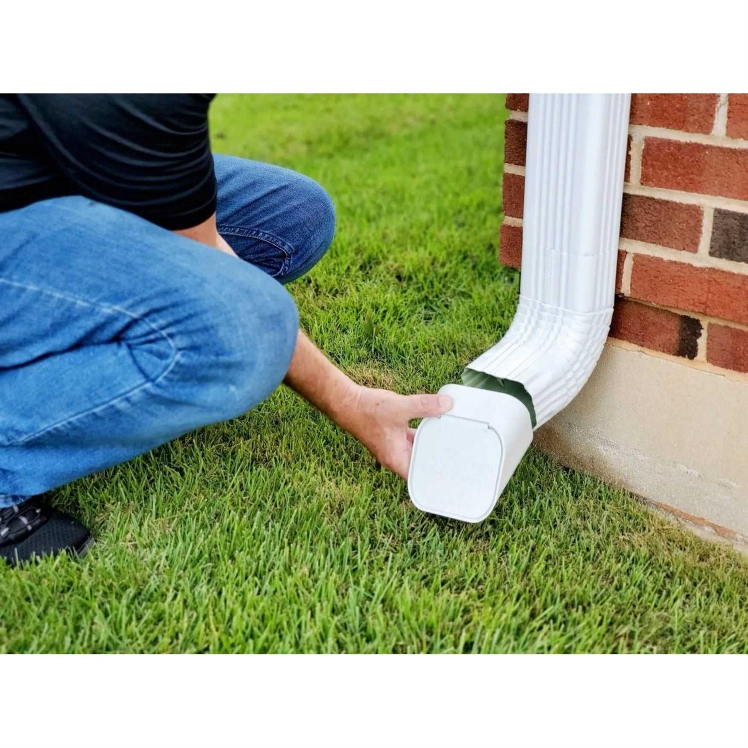 GutterGate 3 in. H X 3 in. W X 4 in. L Black Plastic Rectangular Downspout Adapter - Image 5