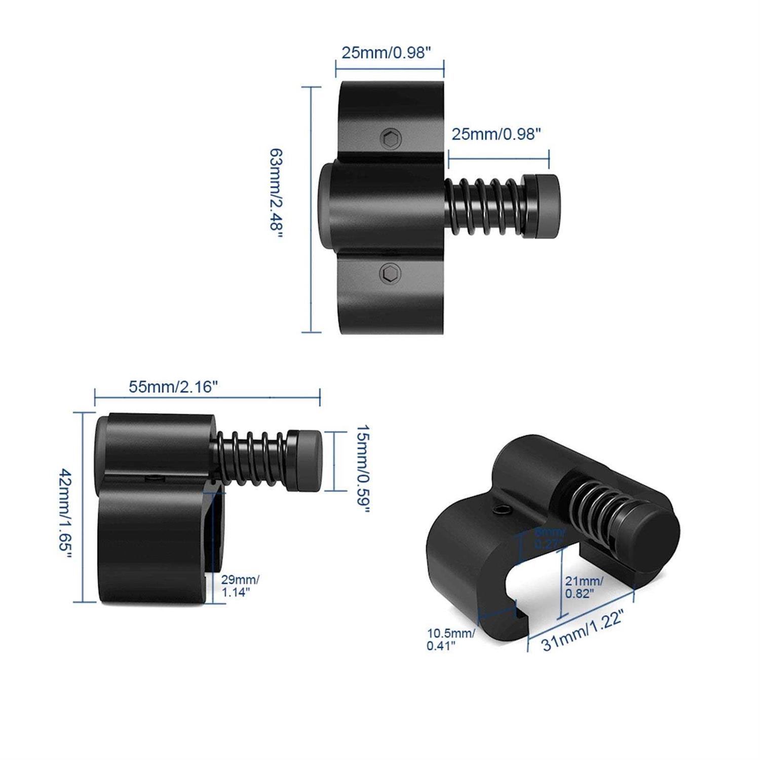 Ccjh Sliding Barn Door Stop Upgrade Barn Door Stoppers Hardware for Top Track 1 Pair Black - Image 3