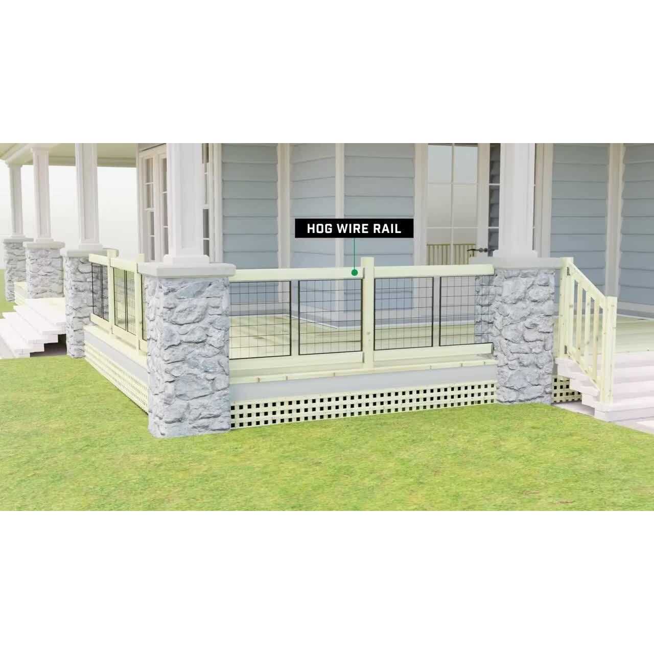 ProWood 6 ft Southern Yellow Pine Moulded Stair Rail Kit with SE Balusters - Image 4