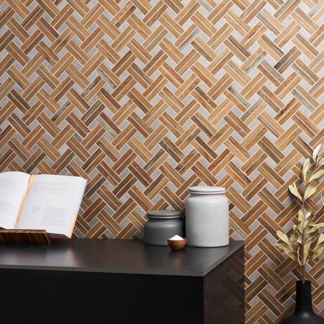 Ivy Hill Tile Everlasting Herringbone 10.03 in. x 13.18 in. Matte Wood Look Porcelain Mosaic Tile - Image 5