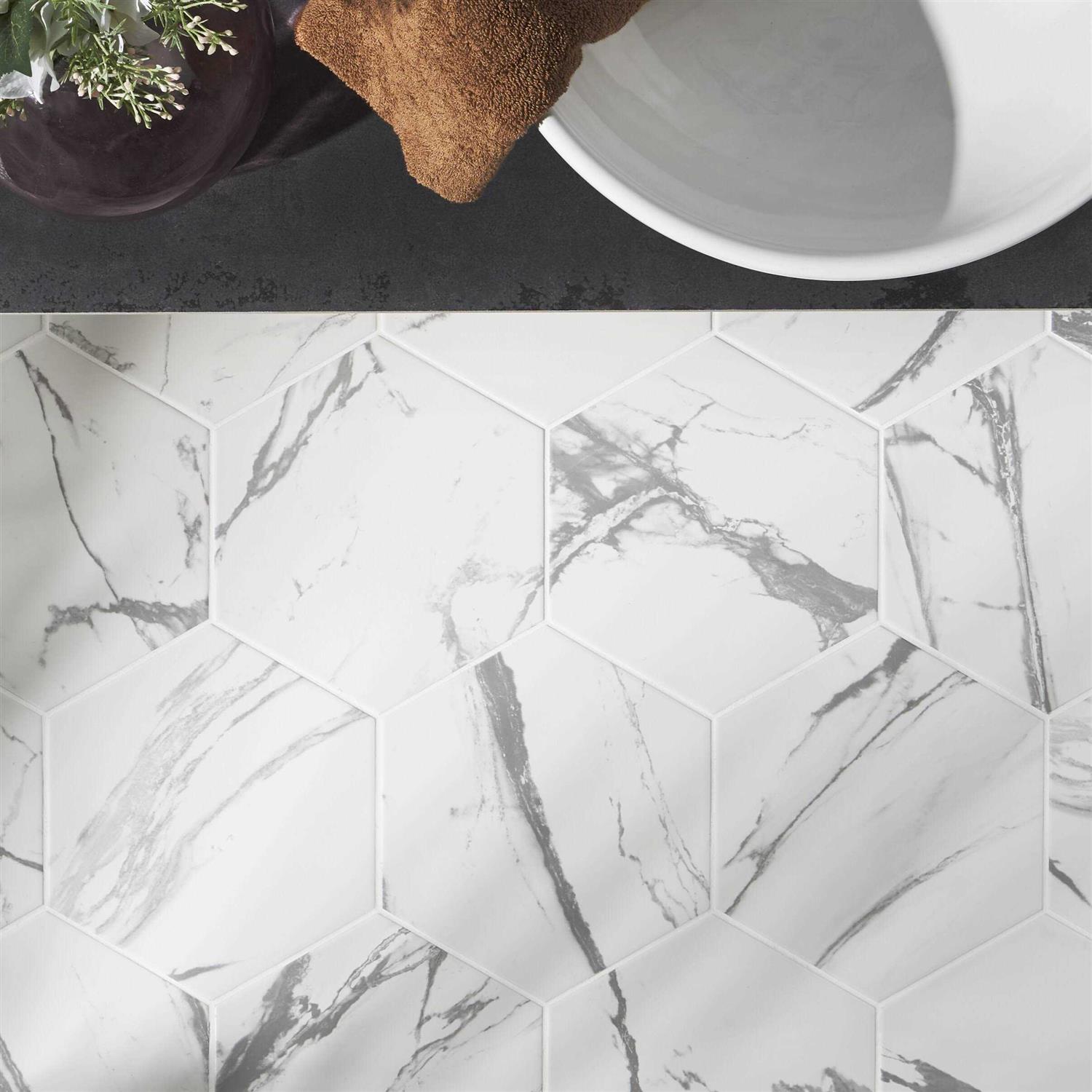 Ivy Hill Tile Hex 10.15 in. x 11.41 in. Matte Porcelain Floor and Wall Tile - Image 3