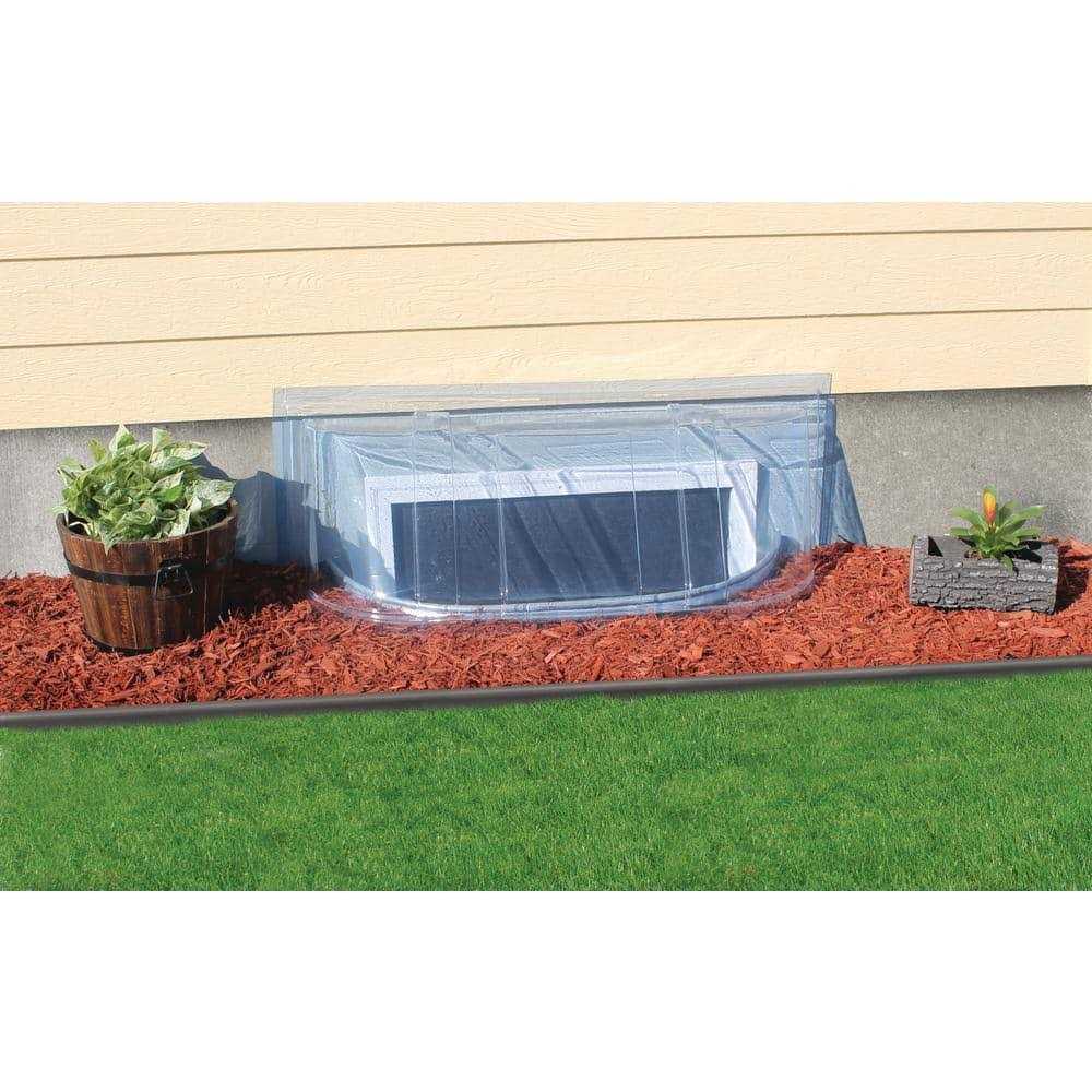 Shape Products 39 in. W x 13 in. D x 15 in. H Economy Straight Bubble Window Well Cover - Image 4