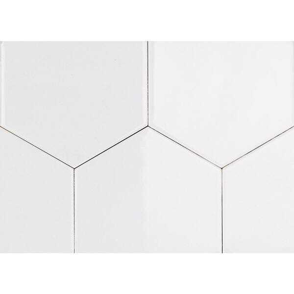 Ivy Hill Tile Bethlehem Pure Hexagon White 5.9 in. x 6.96 Ceramic Wall Tile - Image 5