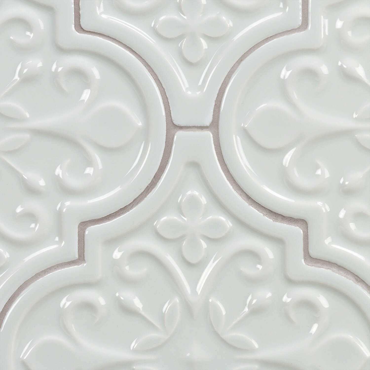 Bond Tile Roma Florid Ceramic Arabesque Wall Tile - Image 3