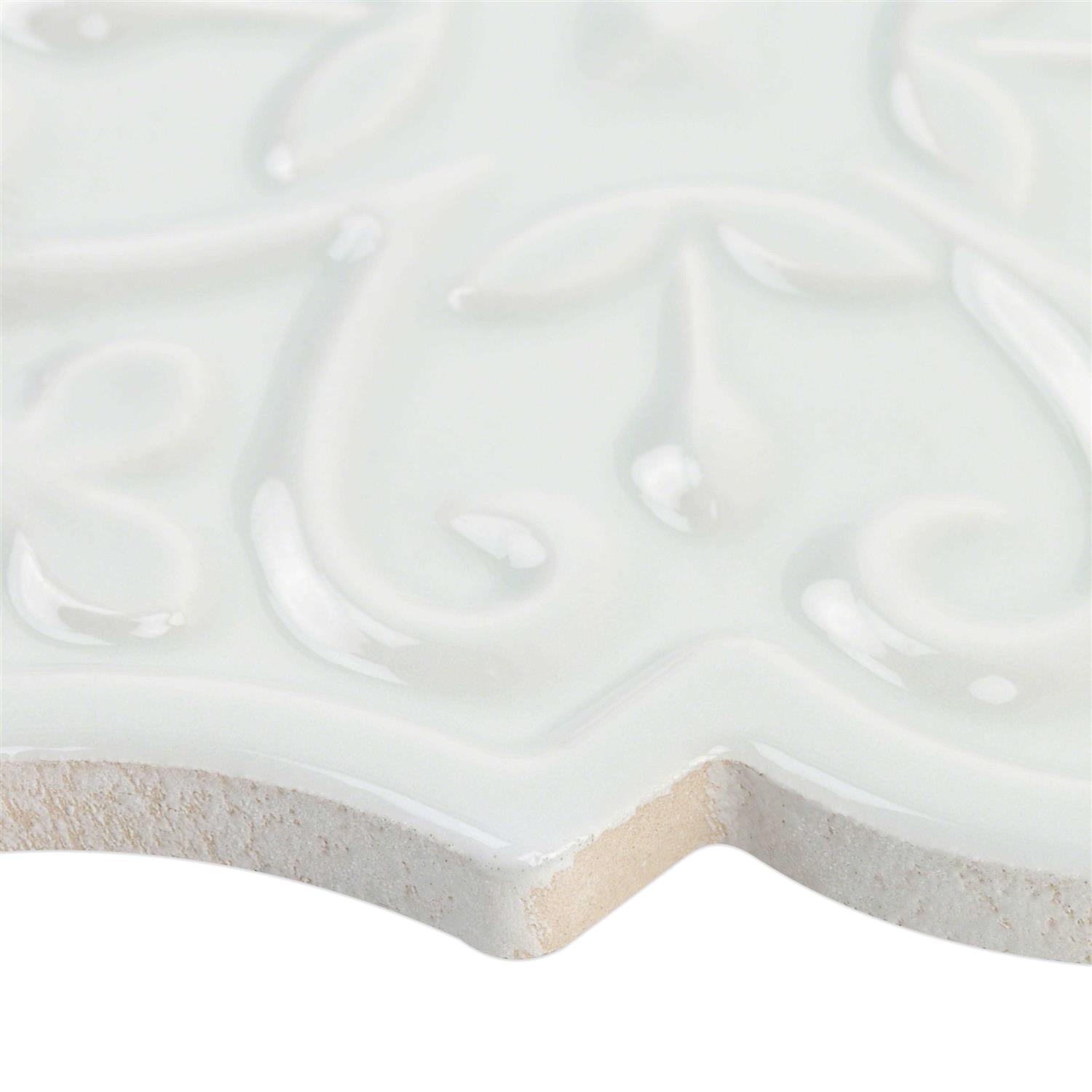 Bond Tile Roma Florid Ceramic Arabesque Wall Tile - Image 4