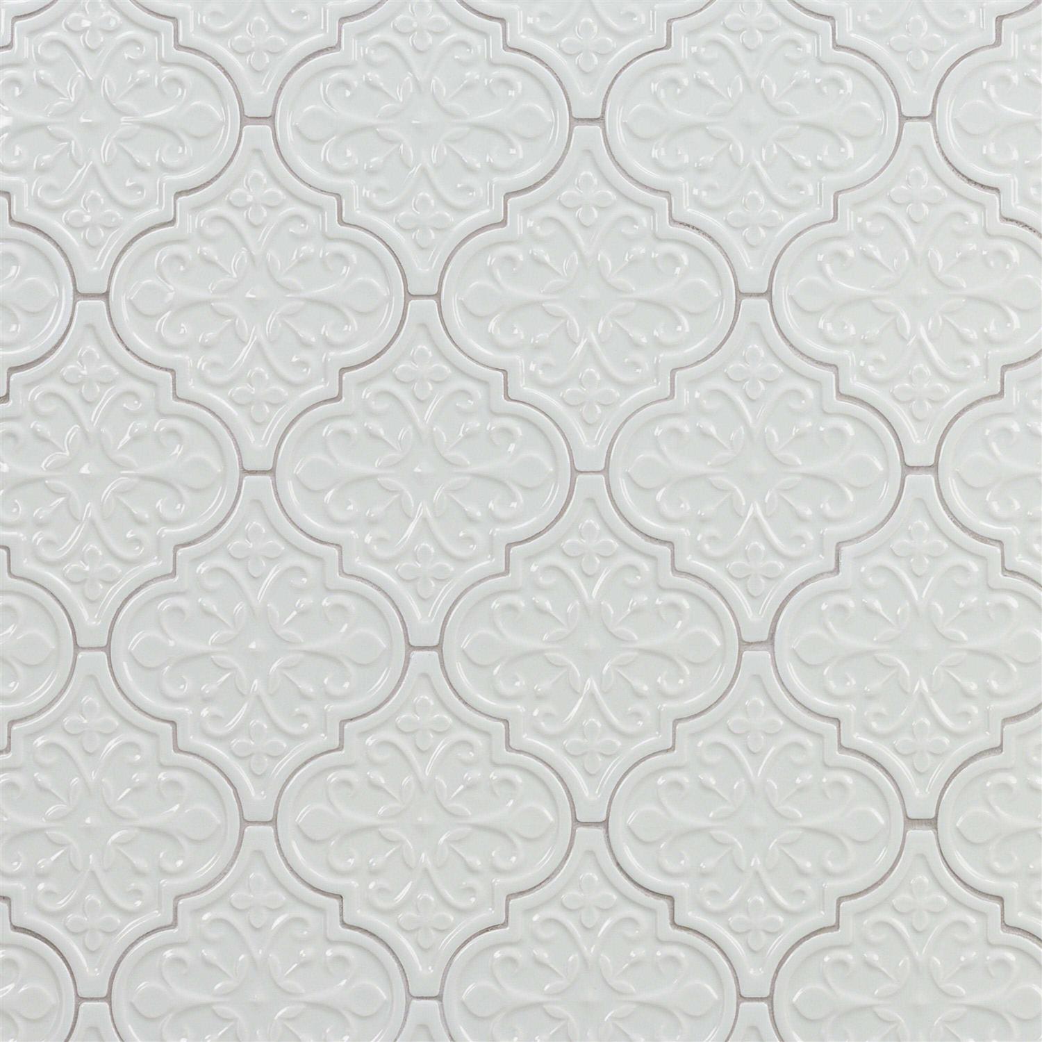 Bond Tile Roma Florid Ceramic Arabesque Wall Tile - Image 5