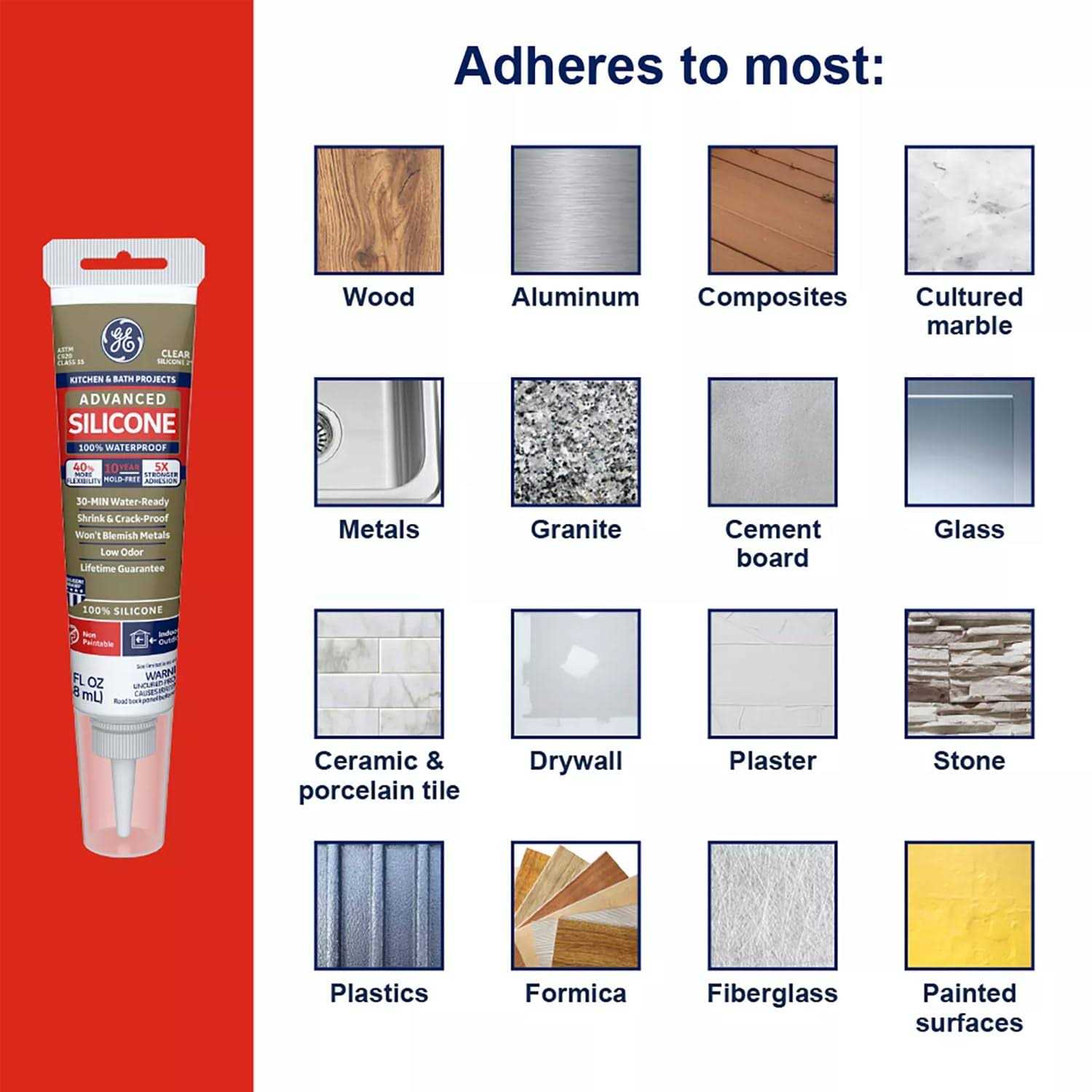 GE Advanced Silicone Kitchen Bath Sealant - Image 3