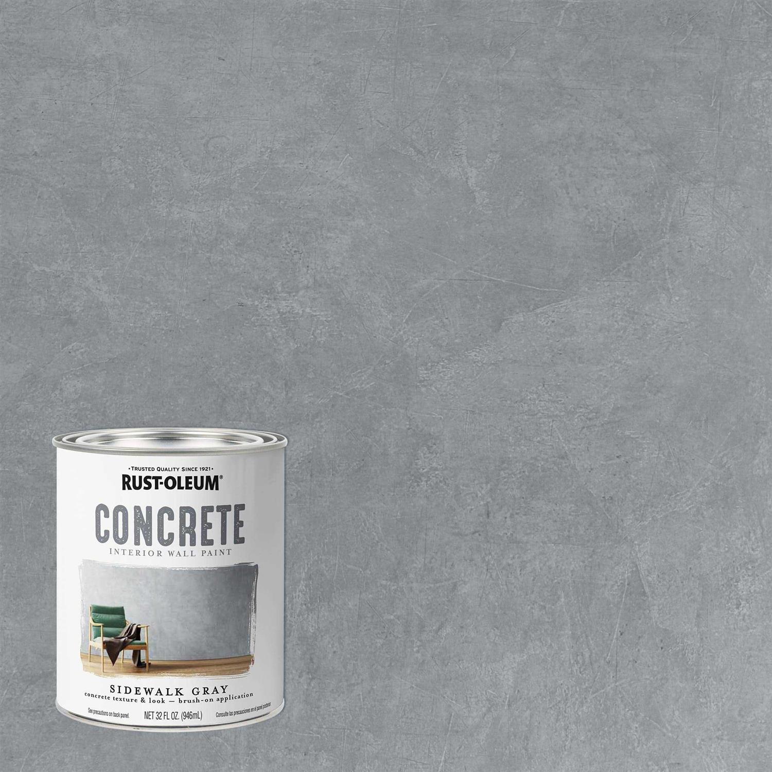 Gray Rust-Oleum Concrete Interior Wall Paint - Image 5