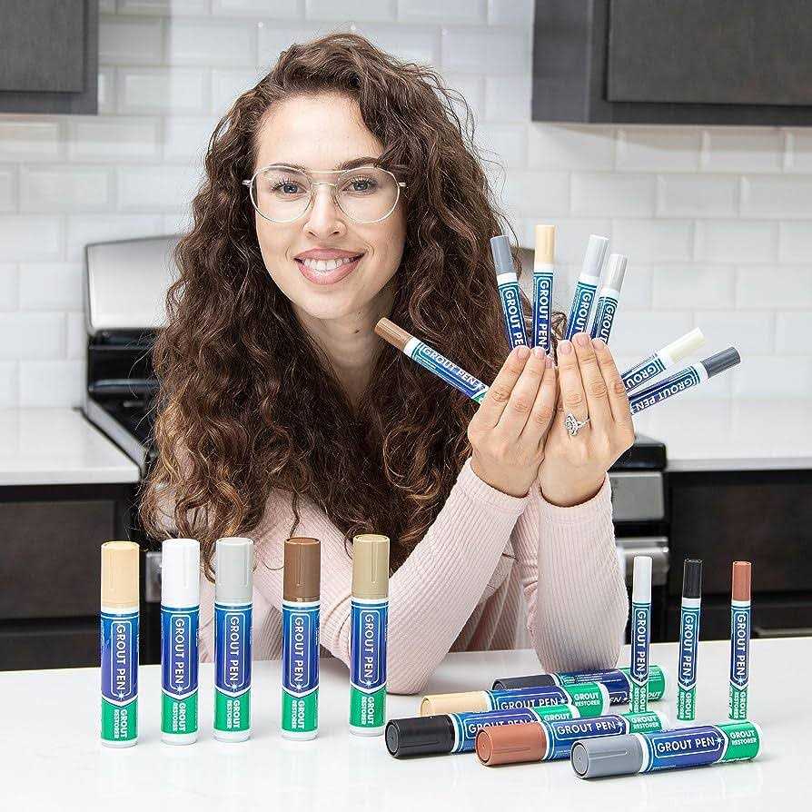 Grout Pen Tile Paint Marker Waterproof Grout Paint, Tile Grout Colorant and Sealer Pen - Image 4