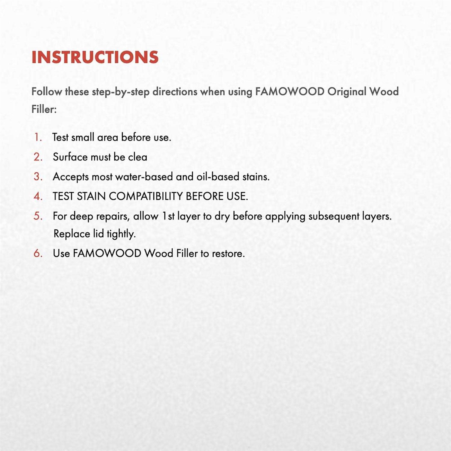 Famowood 6 oz Wood Filler - Image 4