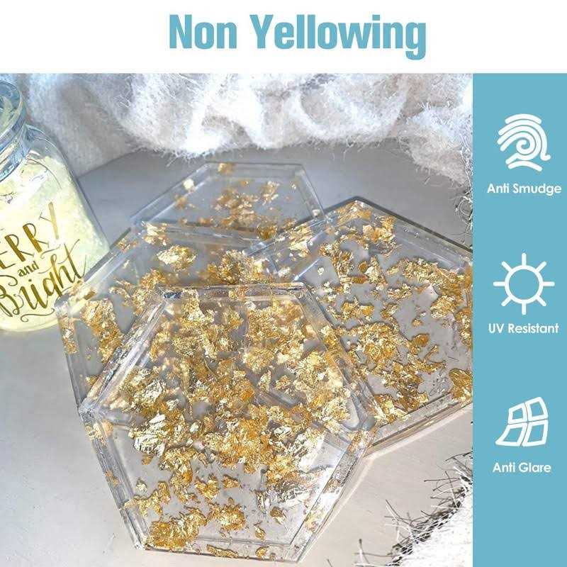 JANCHUN 16oz Crystal Clear Epoxy Resin Kit Casting and Coating for River Table Tops - Image 5