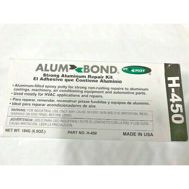 Hy-Poxy H-450 Alumbond 6.5 oz Aluminum Putty Repair Kit - Image 4