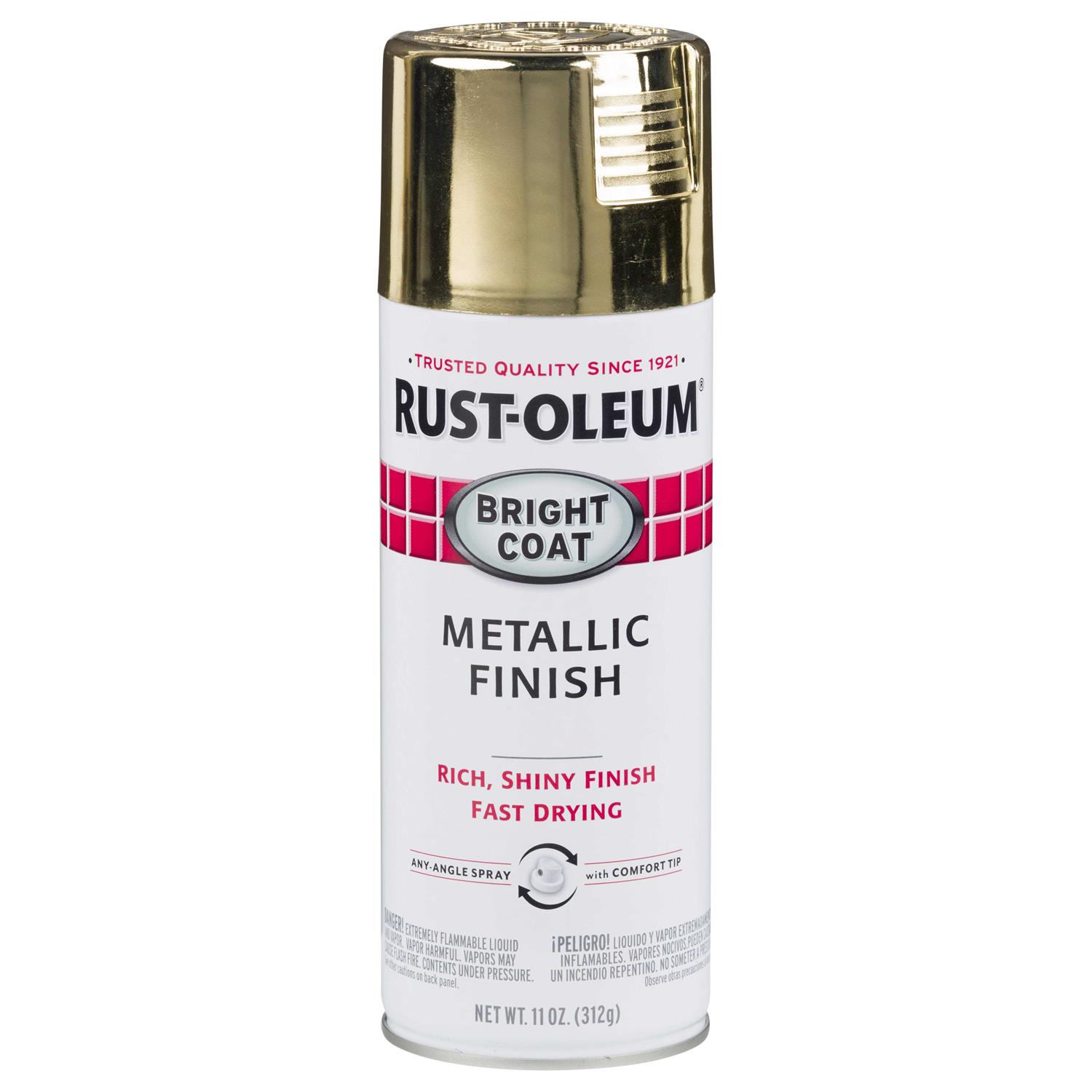 Gold Rust-Oleum Stops Rust Bright Coat Metallic Spray Paint-7710830 - Image 4