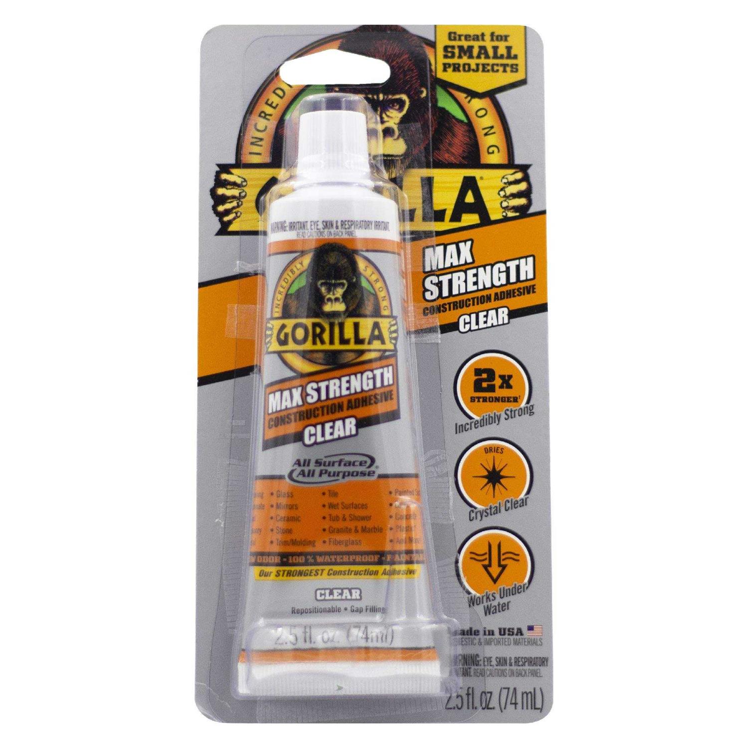 Gorilla Max Strength Clear Construction Adhesive - Image 5