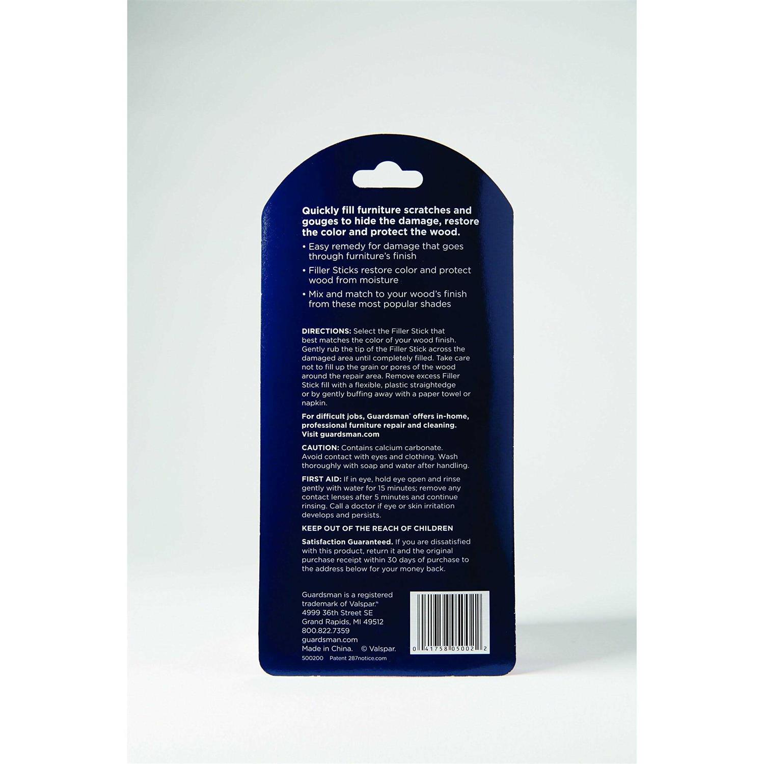 Guardsman Wood Repair Filler Sticks 5 Colors Plus Sharpener, Repair and Restore Scratched Furniture - Image 3