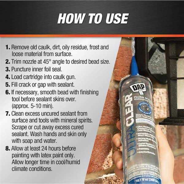 DAP Ultra Clear All Purpose Waterproof Sealant - Image 5