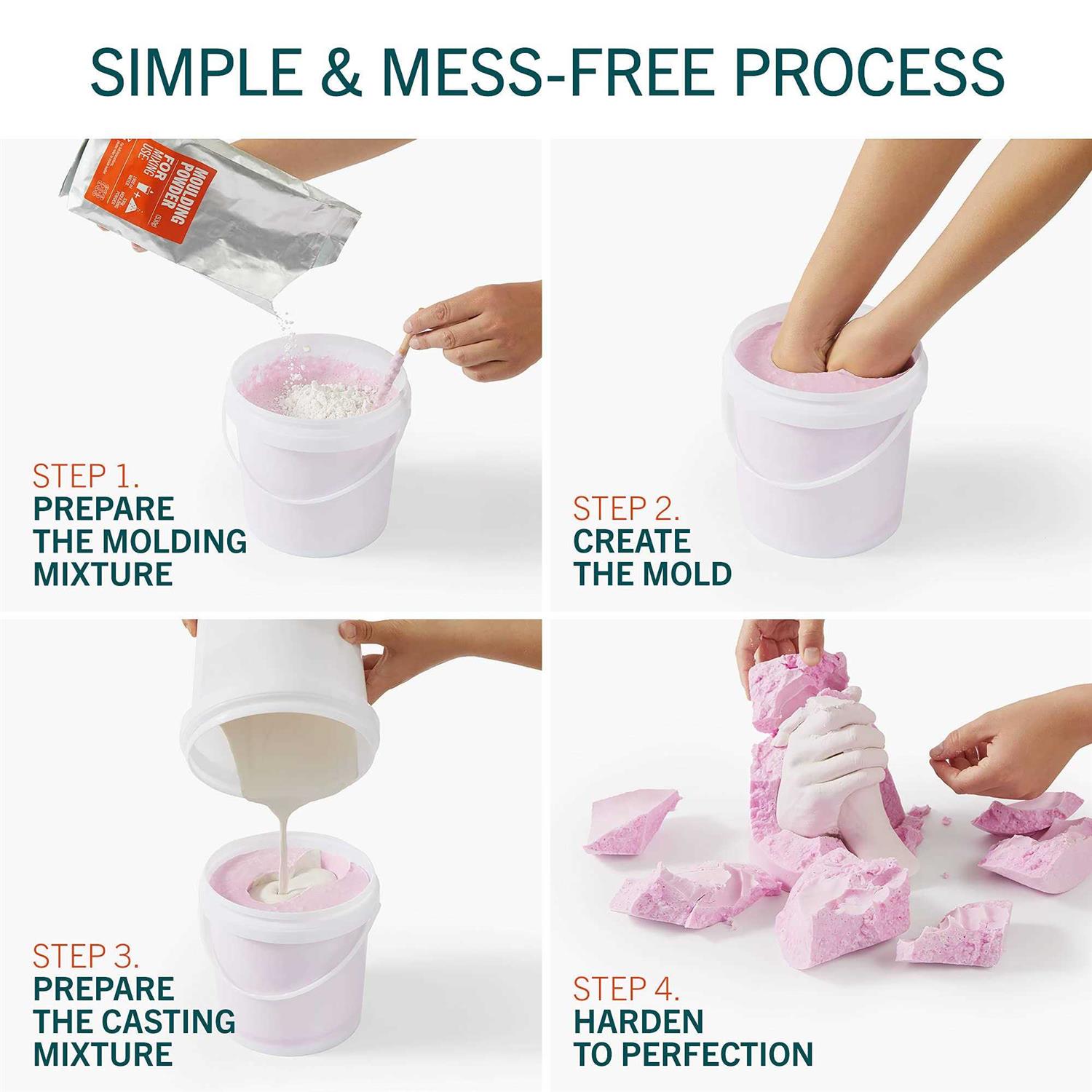 HomeBuddy Hand Casting Kit with Practice Kit Keepsake Hand Mold Kit Couples - Image 5