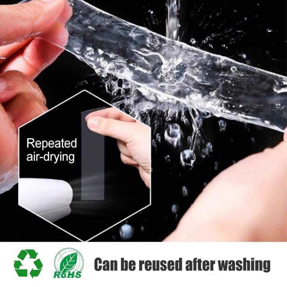 Honwally Removable Adhesive Nano Gel Tape Double Sided Heavy Duty Traceless Tape for Wall,Kitchen,Carpet,Photo - Image 4