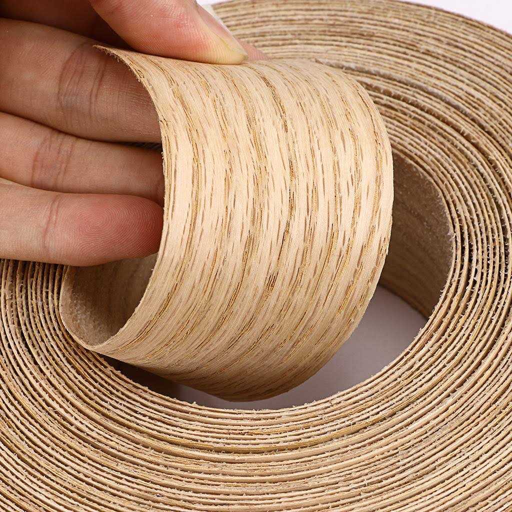 Skelang Roll Wood Veneer Edge Banding Preglued Iron-On with Hot Melt Adhesive Edgebanding Flexible Wood Tape - Image 3