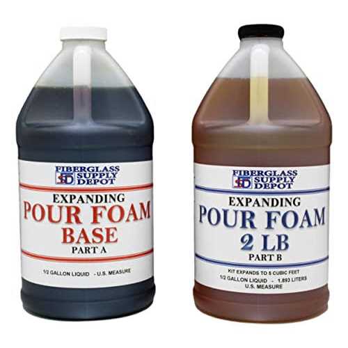 Fiberglass Supply Depot 2 Lb. Density Expanding Foam Kit 2 Part Closed Cell Polyurethane Liquid Foam for Boat and Dock Flotation - Image 4