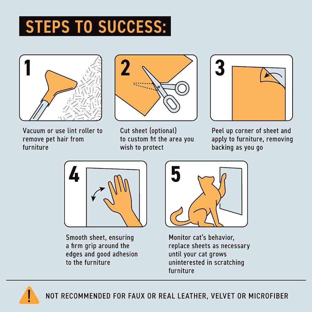 Pro Strength Double-Sided Cat Scratch Tape Sheets to Deter Scratching - Image 4