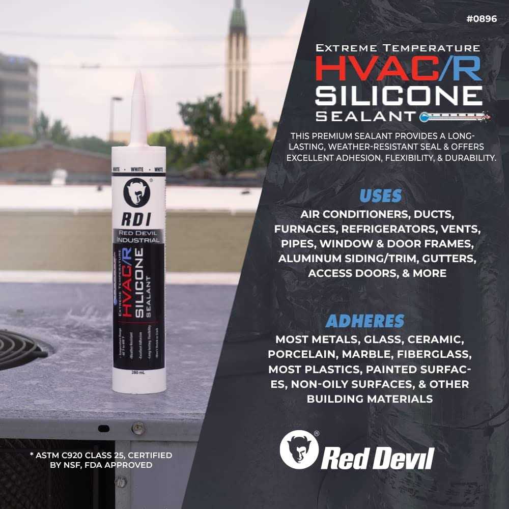 Red Devil Extreme Temperature HVAC/R Silicone Sealant - Image 4