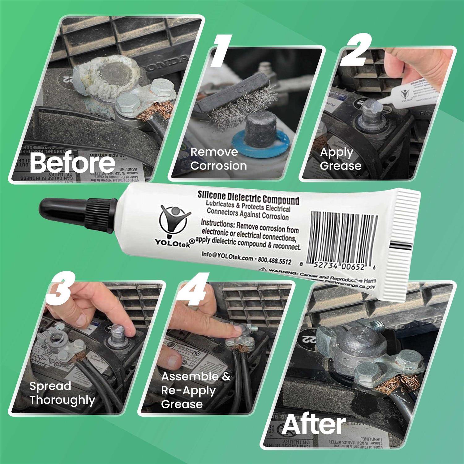 Silicone Dielectric Grease Automotive/Marine 10g by YOLOtek Veteran Owned. Silicone Grease for Electronics - Image 5