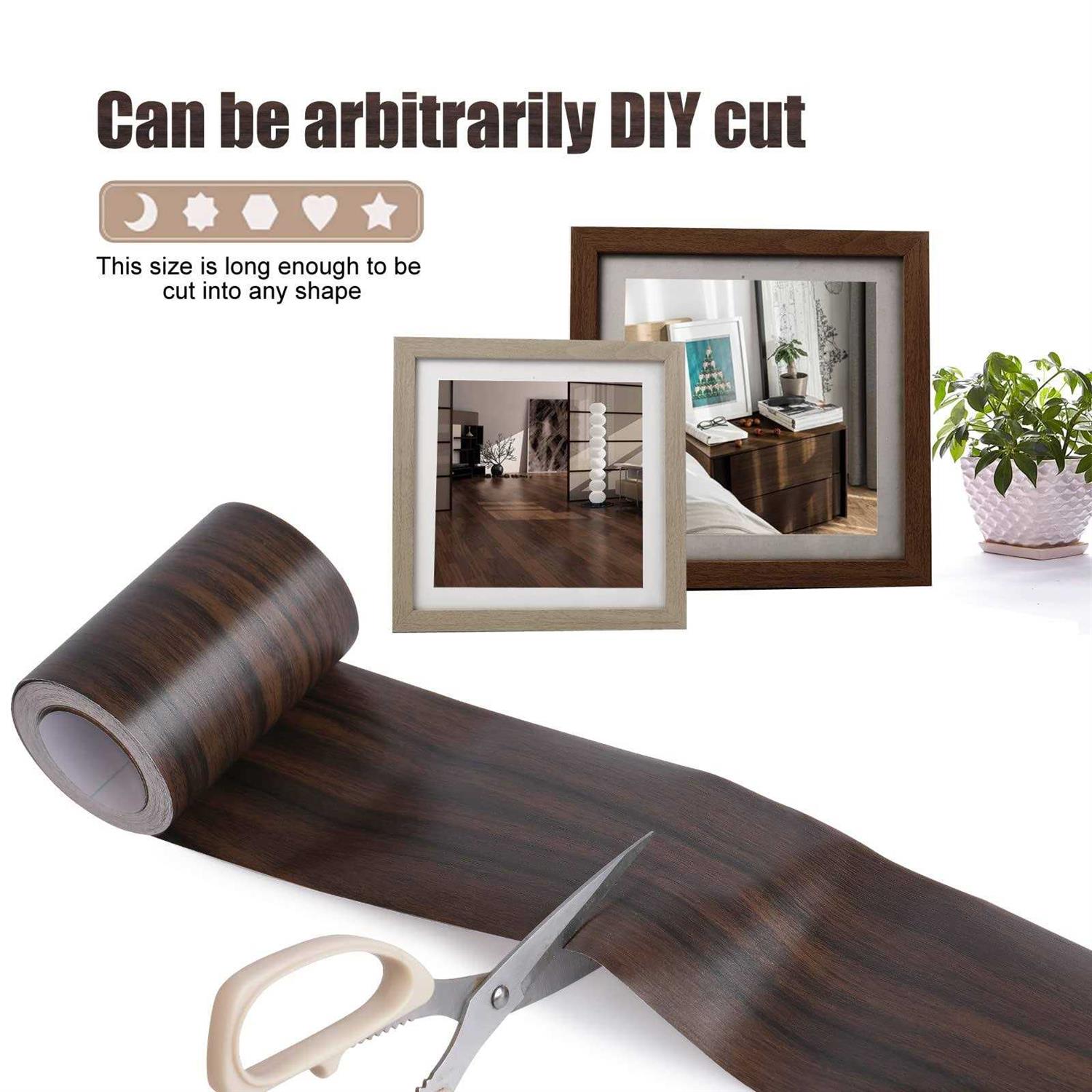 KOBFUN 4 X33' Size Realistic Wood Grain Repair Tape Self Adhesive Wood Grain Repair Patch for Tables - Image 3