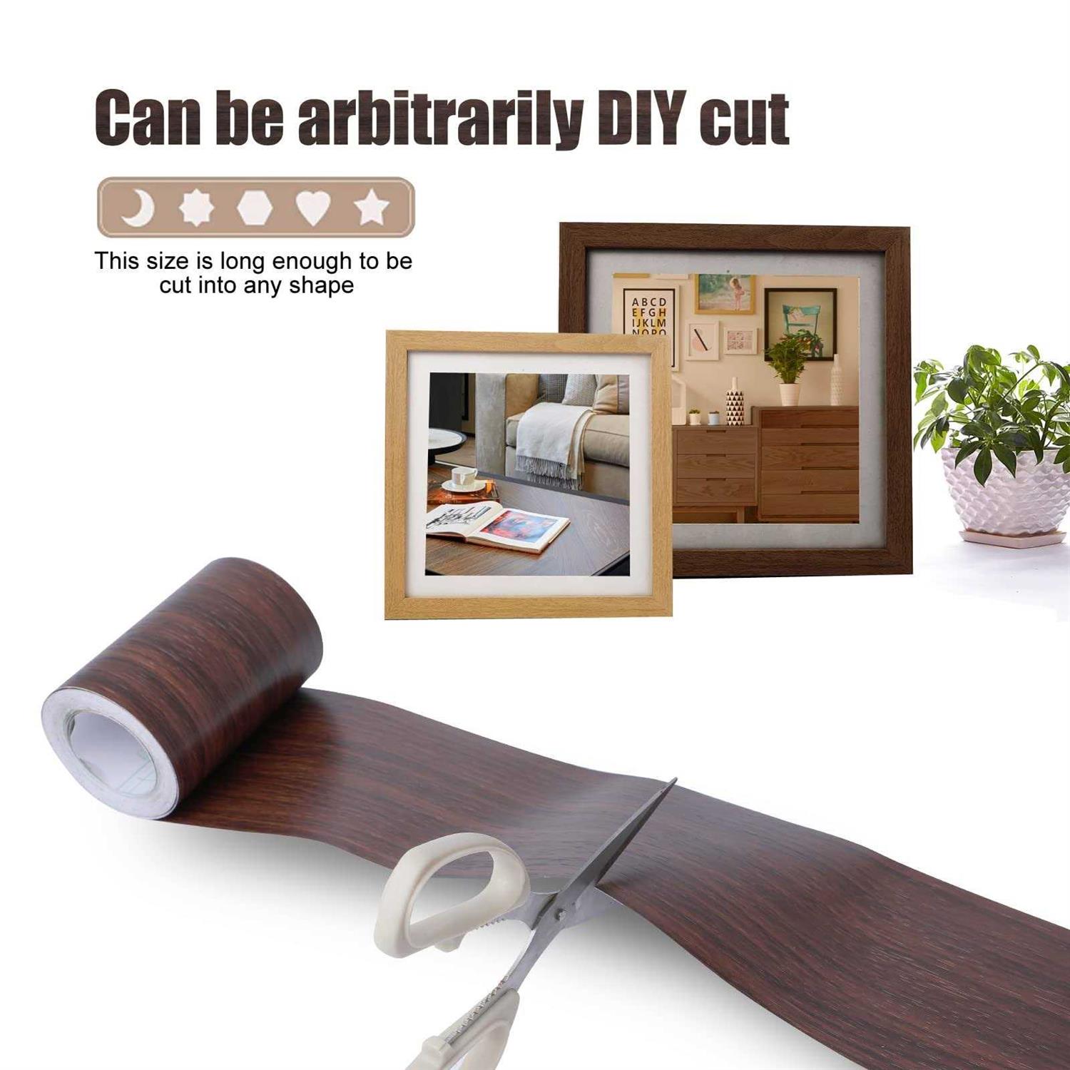 KOBFUN 4 X33' Size Realistic Wood Grain Repair Tape Self Adhesive Wood Grain Repair Patch for Tables - Image 4