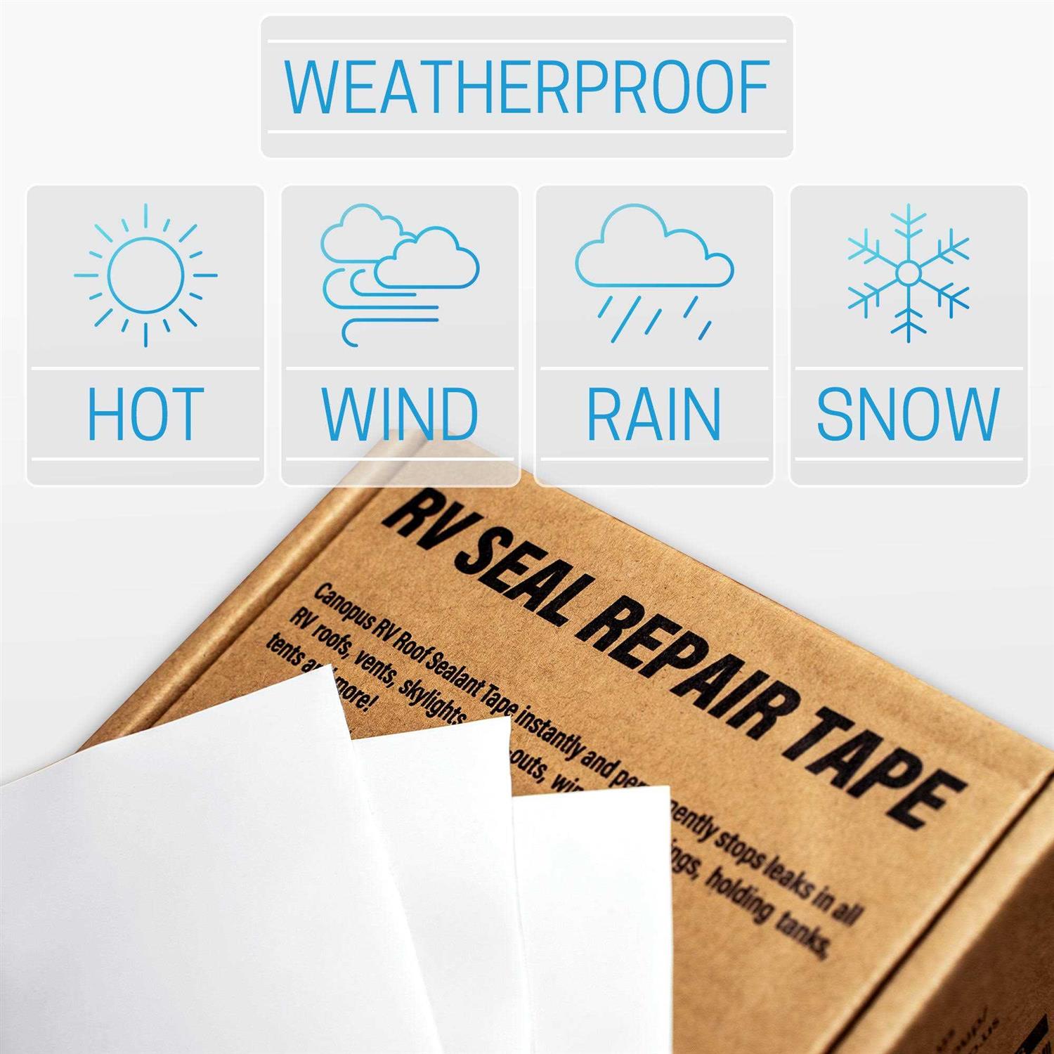 Canopus RV Sealant Tape White 4 Inch x Roof Patch Repair Tape - Image 4