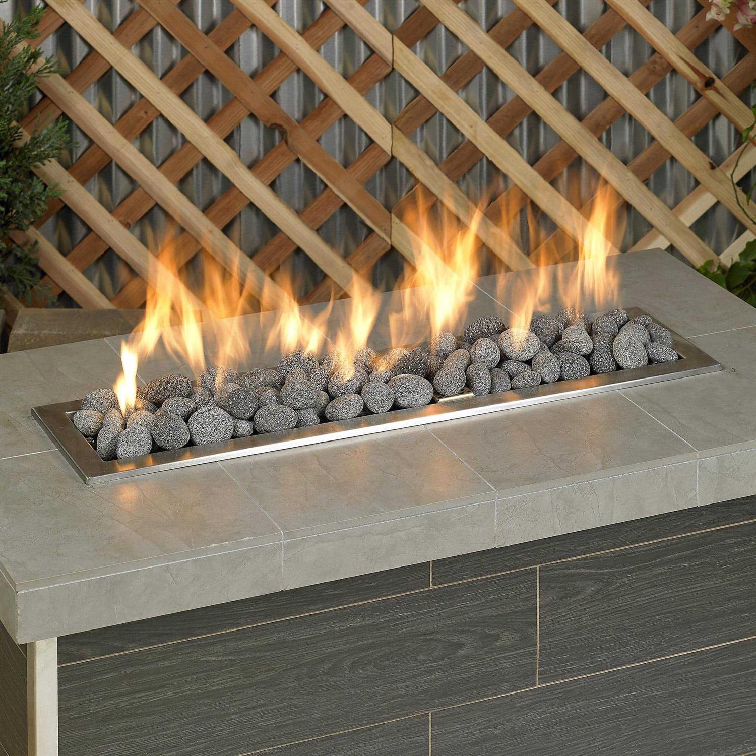 American Fire Glass American Gray Black Lava Stone - Image 4