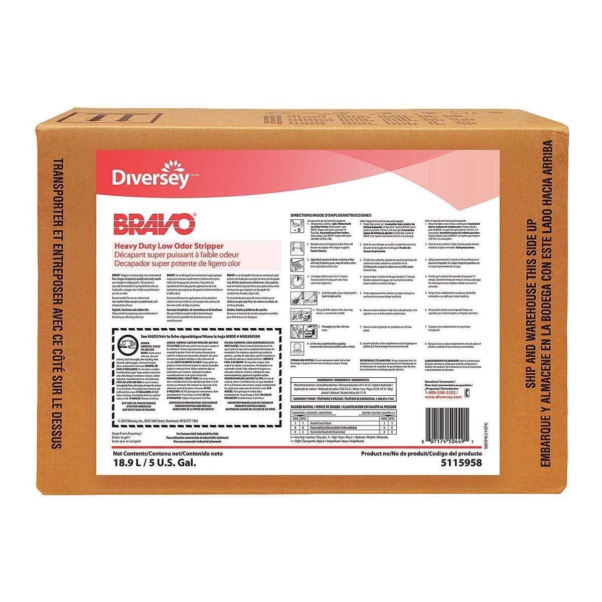 Diversey Bravo Heavy-Duty Low Odor Floor Stripper 95115958 - Image 3