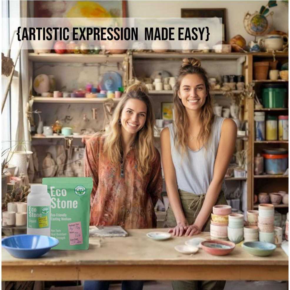 Eco Stone Eco Casting Set Non-Toxic Plaster of Paris Powder Alternative - Image 3