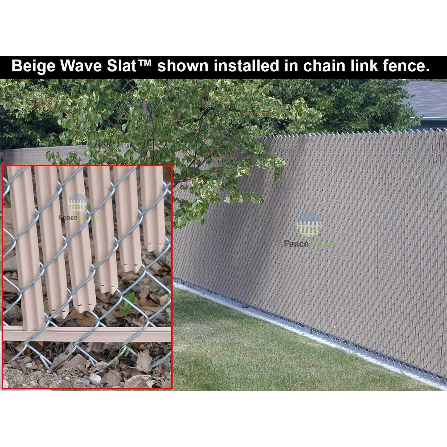 FenceSource Wave Slat Single Wall Bottom Locking Privacy Slat for 4', 5', 6', 7' and 8' Chain Link Fence - Image 3