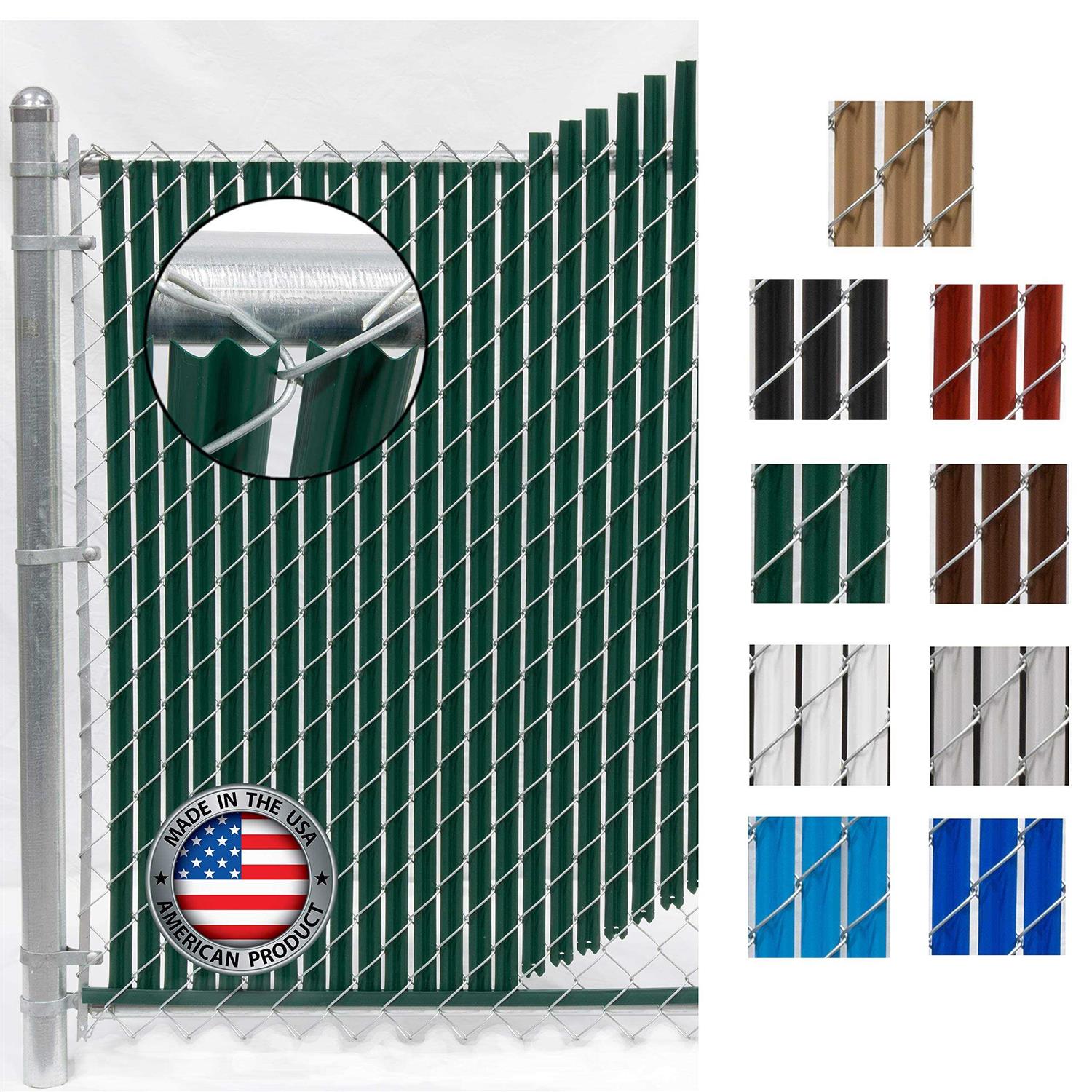 FenceSource Wave Slat Single Wall Bottom Locking Privacy Slat for 4', 5', 6', 7' and 8' Chain Link Fence - Image 5