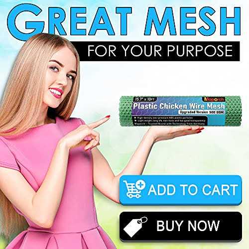 MAPORCH Plastic Wire Mesh Fence 157in x 10FT Roll - Image 5