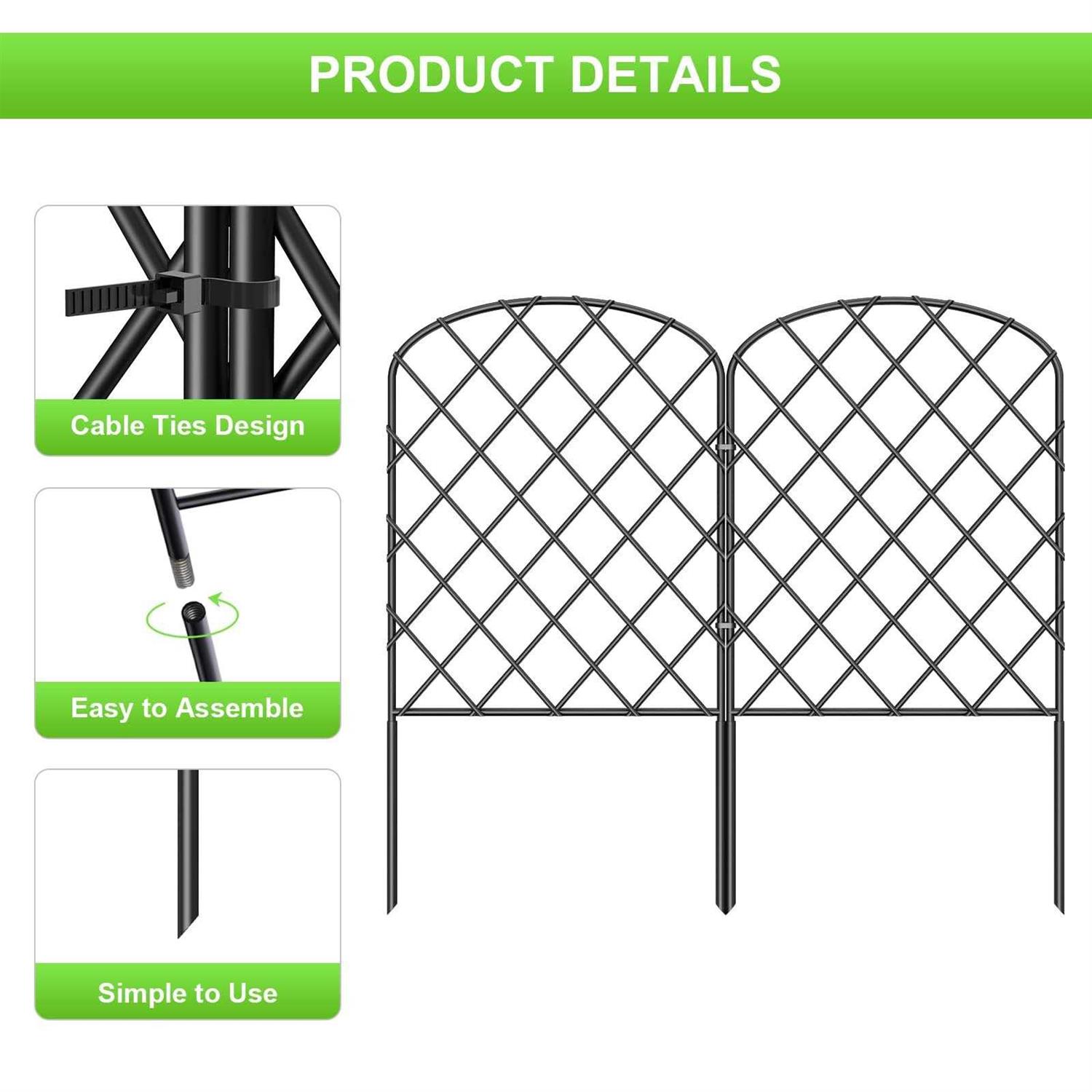 OUSHENG 10 Pack Decorative Garden Fence - Image 4