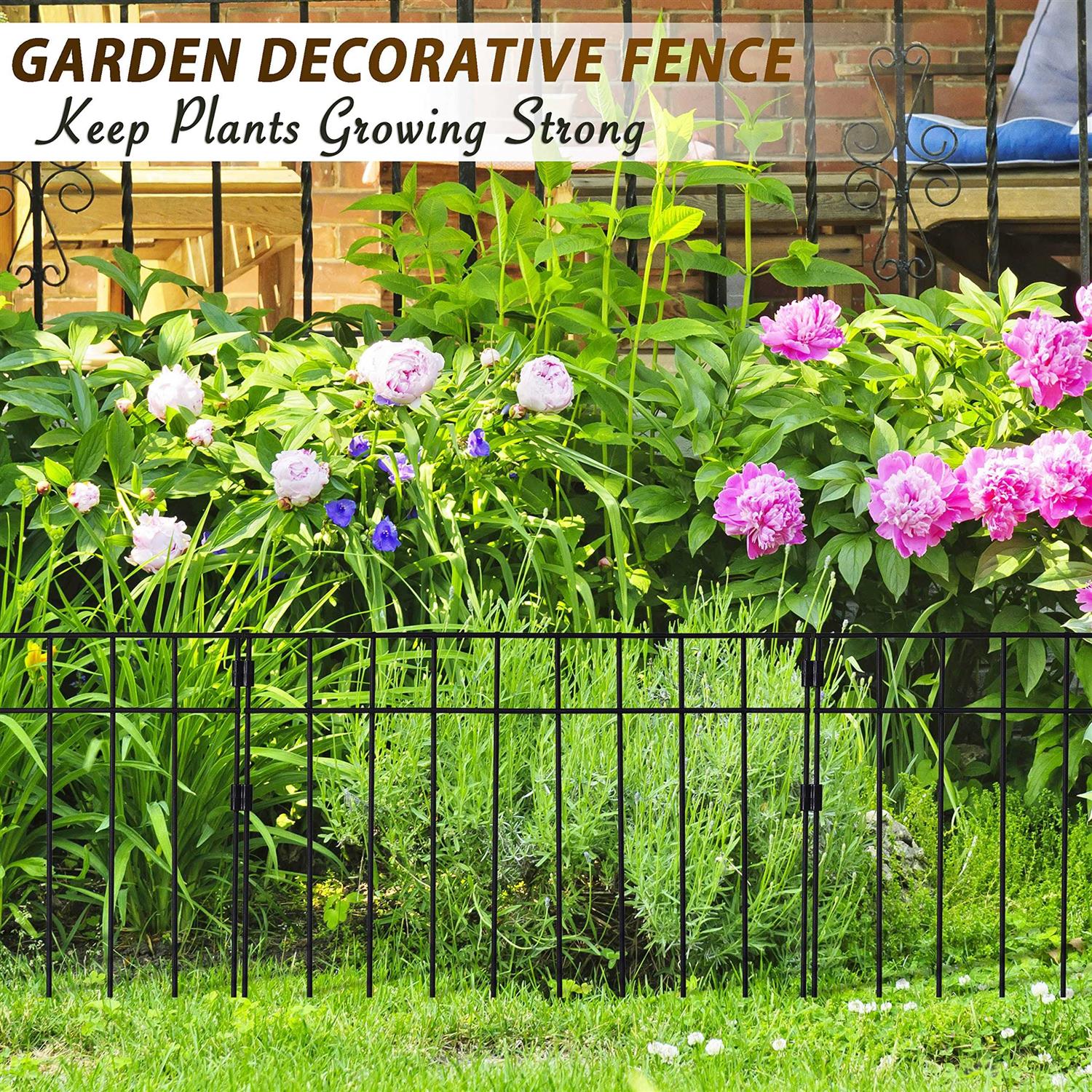 Animal Barrier Fence 17x12 No Dig Animal Fencing with 4 Gauge Black Powder Coated Steel - Image 3