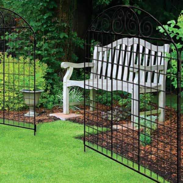 New Rockdale 41.9 in. Black Steel Fence Gate - Image 5
