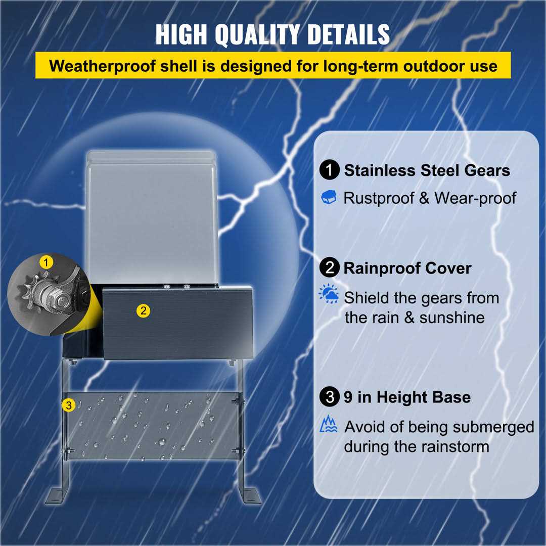 VEVOR Sliding Gate Opener 1400 Gate Operator Hardware Kit with 2 Remote Controls Gate Security - Image 5