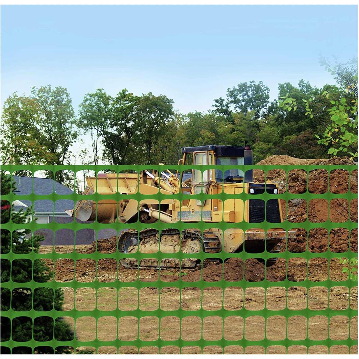 OldMacDonald Plastic Mesh Fence Safety Fence 4' x Resuable Temporary Netting for Garden Fencing - Image 3