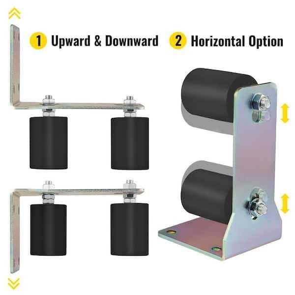VEVOR Gate Roller Guide 3 in. Sliding Gate Black Nylon Roller With L-Shape Bracket Fence Slide Gate Support Assembly - Image 3
