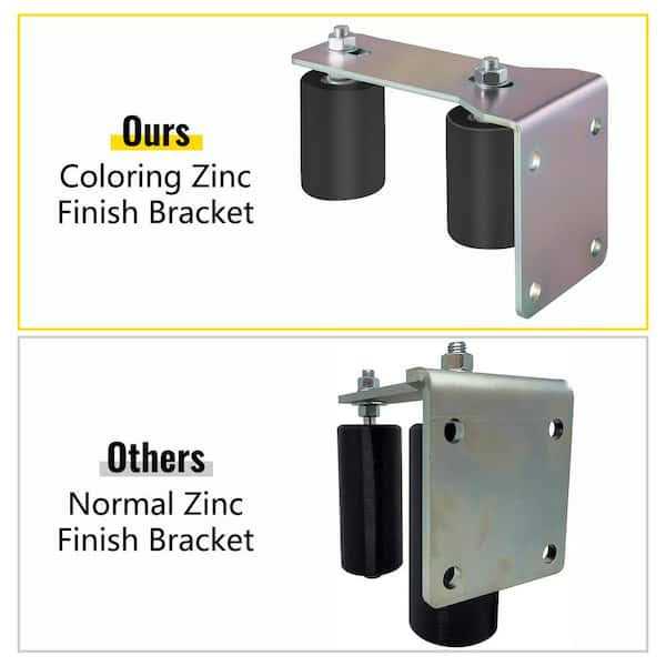 VEVOR Gate Roller Guide 3 in. Sliding Gate Black Nylon Roller With L-Shape Bracket Fence Slide Gate Support Assembly - Image 4