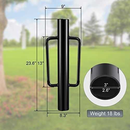 Gtongoko Fence Post Driver Rammer Heavy Duty Hand Post Pounder with Handle for U Fence Post - Image 4