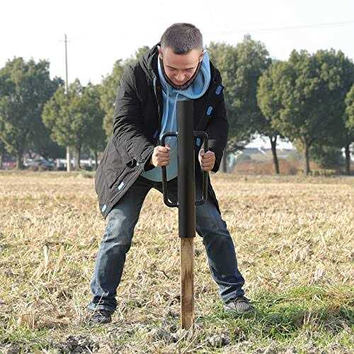 Gtongoko Fence Post Driver Rammer Heavy Duty Hand Post Pounder with Handle for U Fence Post - Image 5