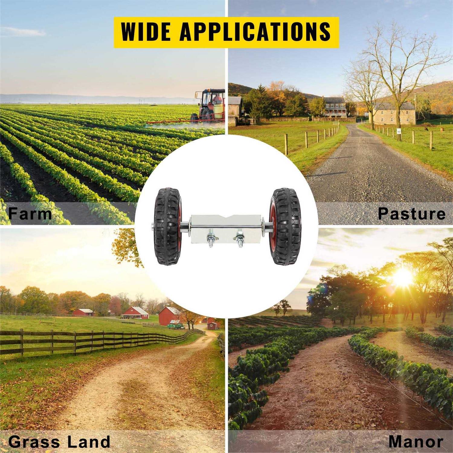 VEVOR Chain Link Rolling Gate Kit Galvanized Steel Rolling Fence 6 Universal Track Bracket Chain Link Rolling Gate Hardware Kit - Image 4