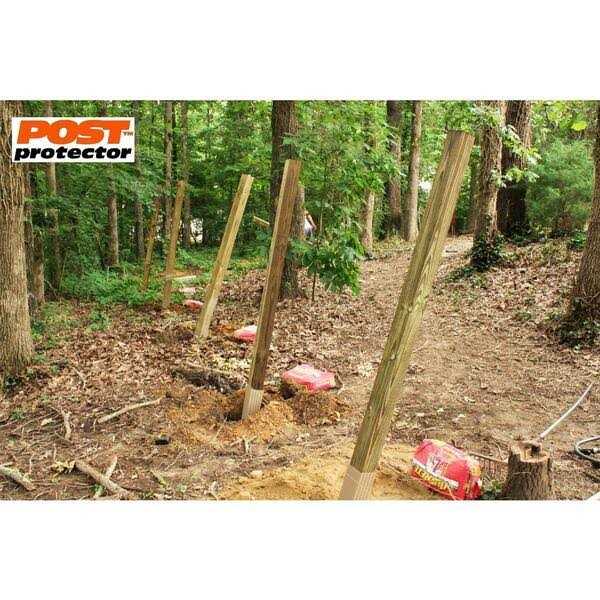 Post Protector 8 in. x 8 in. x 60 in. in-Ground Fence Post Decay Protection - Image 3